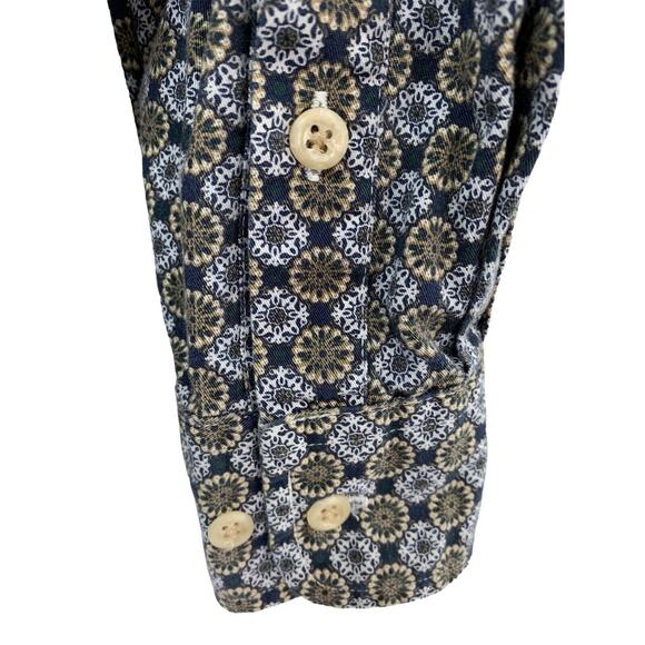Vintage Hunt Club Men Shirt Size XXLT Medallion Print Long Sleeve Button Up Logo - Picture 5 of 6